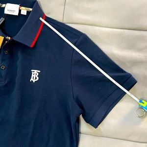 Burberry Polo Navy blue. Slim fit Medium.